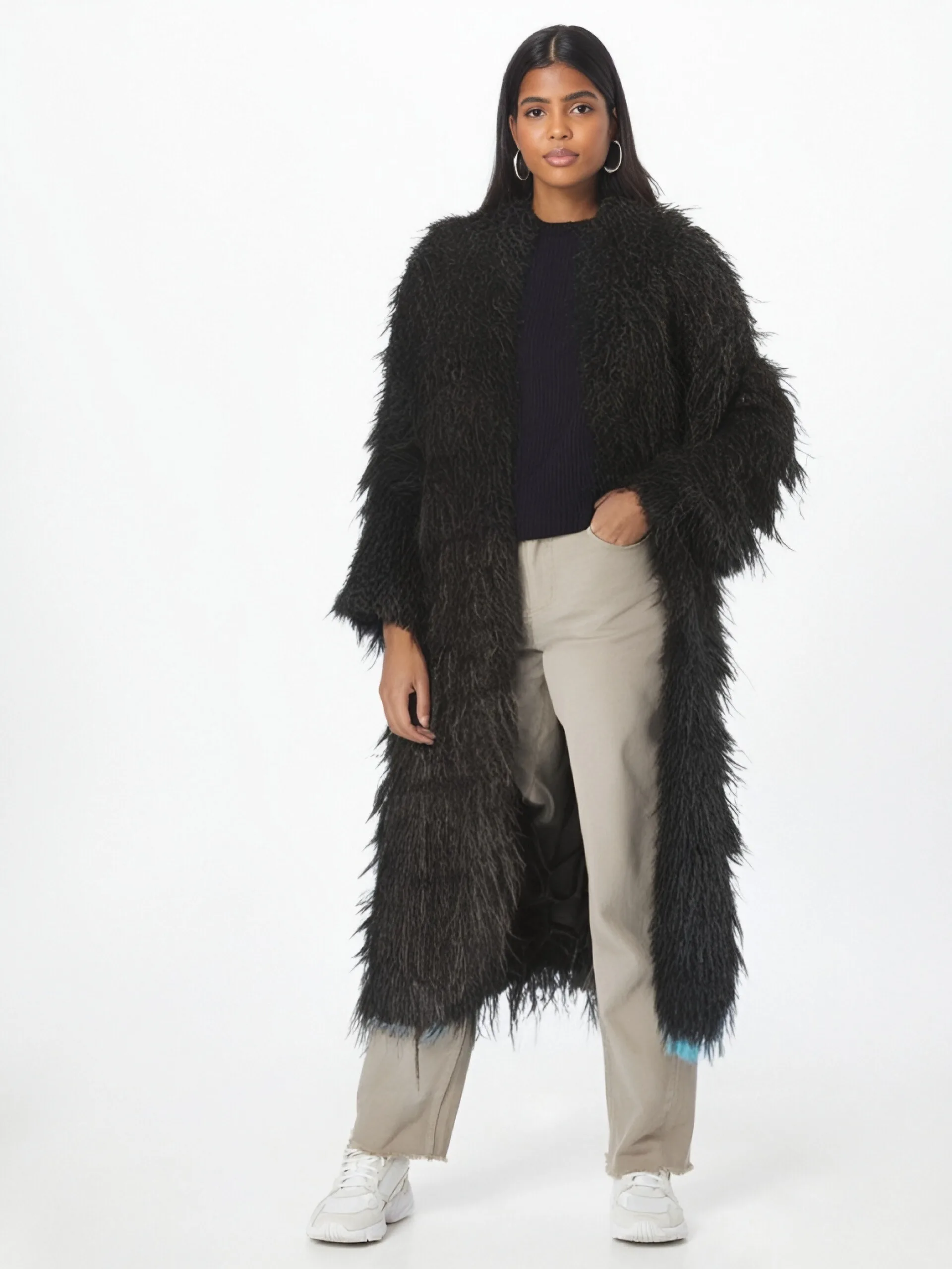 Hot Faux Beach Wool Fur Coat Long Faux Beach Wool Soft And Comfortable Warm Multi-Color Optional Women\'s Faux Fur Coat