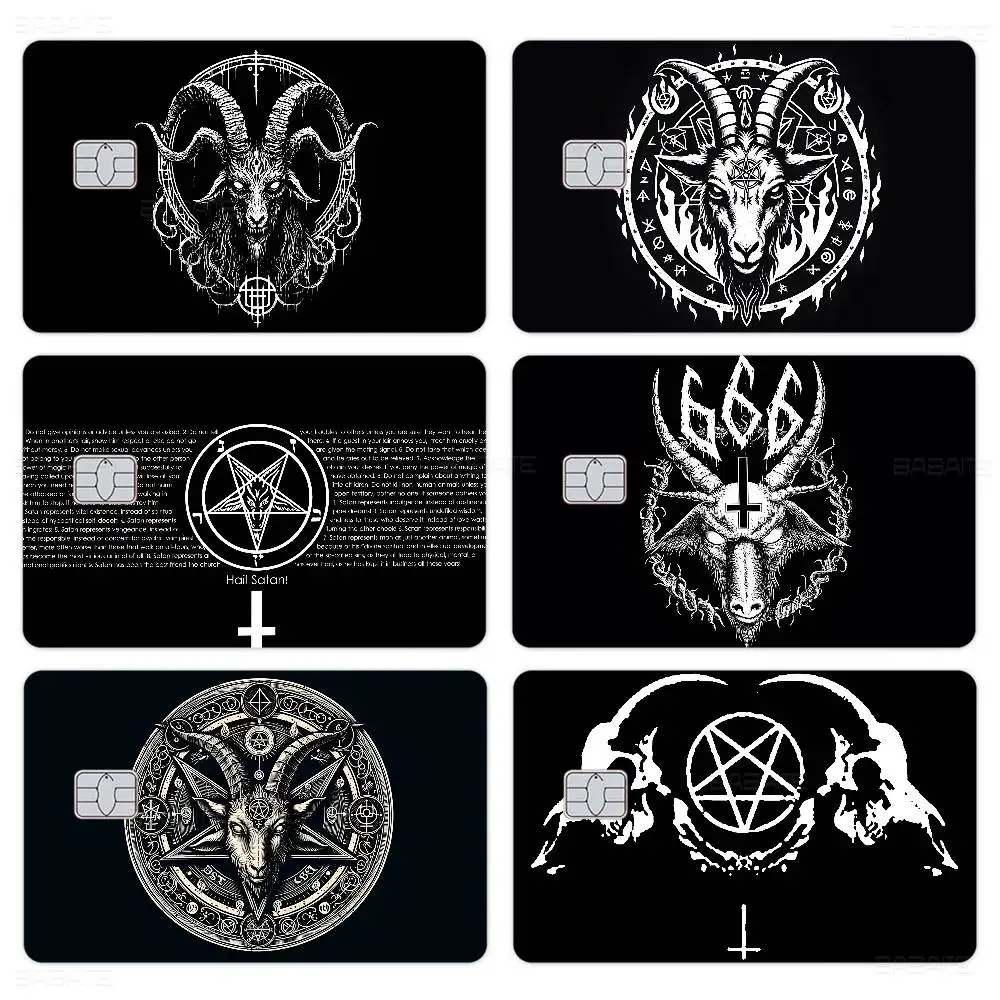 Satan Devil Goat Evil Anime Young Creidt Card Debit Card Sticker Film Case Front Tape for Small Big Chip No Chip