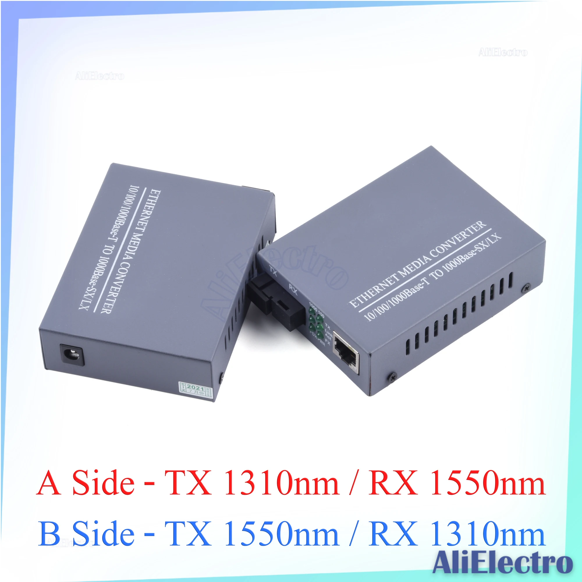 

Fiber Gigabit Optical Media Converter 10/100/1000Mbps Single Mode 20Km UPC/APC SC-Port External Power Supply