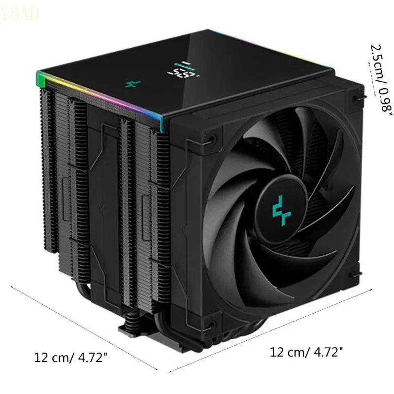 Y8AD ЦП Радиатор тихий для корпуса вентилятор 5 тепловые трубы Silent PC Cooling Cooler