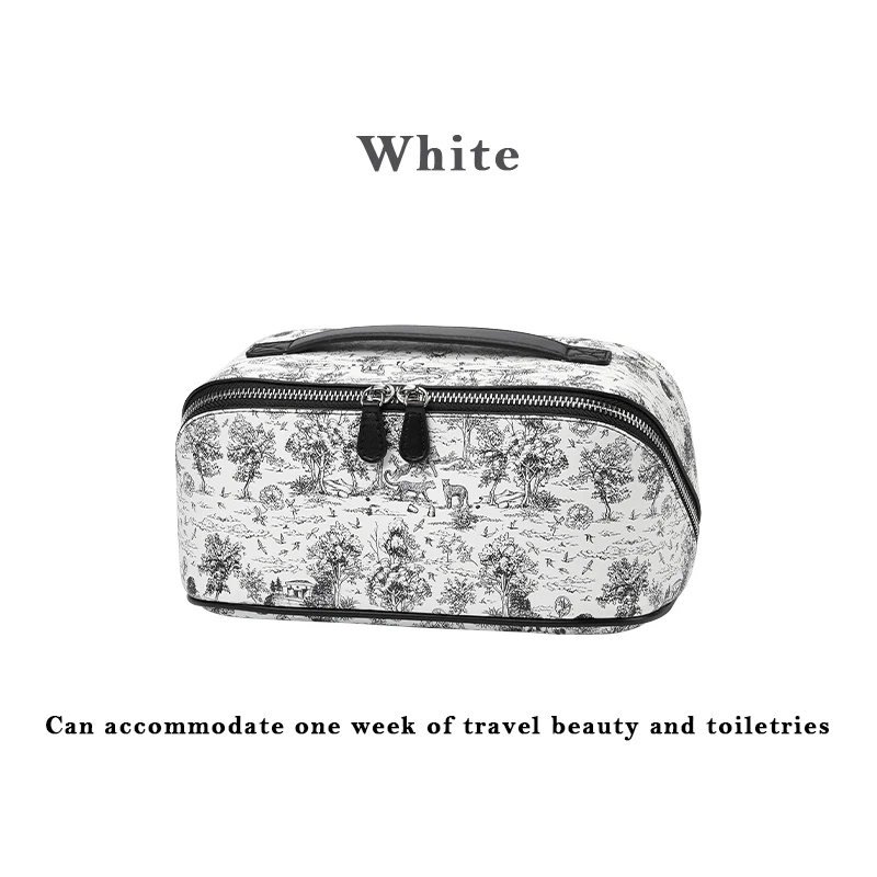 Ink painting makeup bag for women 2025 new high-end large capacity storage bag, convenient wash bag bag accessories