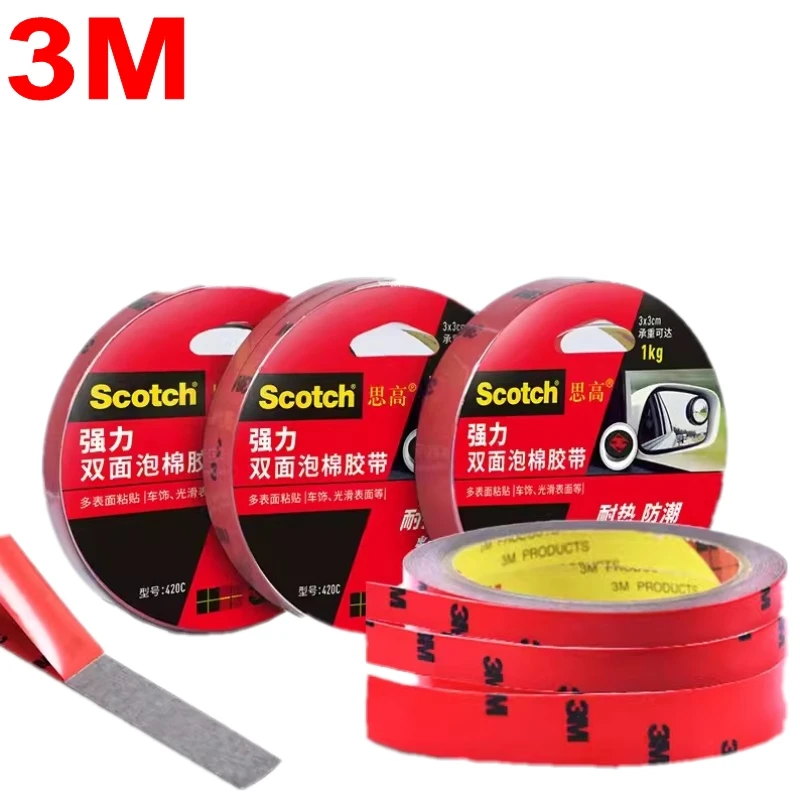 ON SELL 3M Scotch double sided adhesive 3M VHB Tape 3M foam Mounting Waterproof Tape Multipurpose for Car, LED Lights,Office