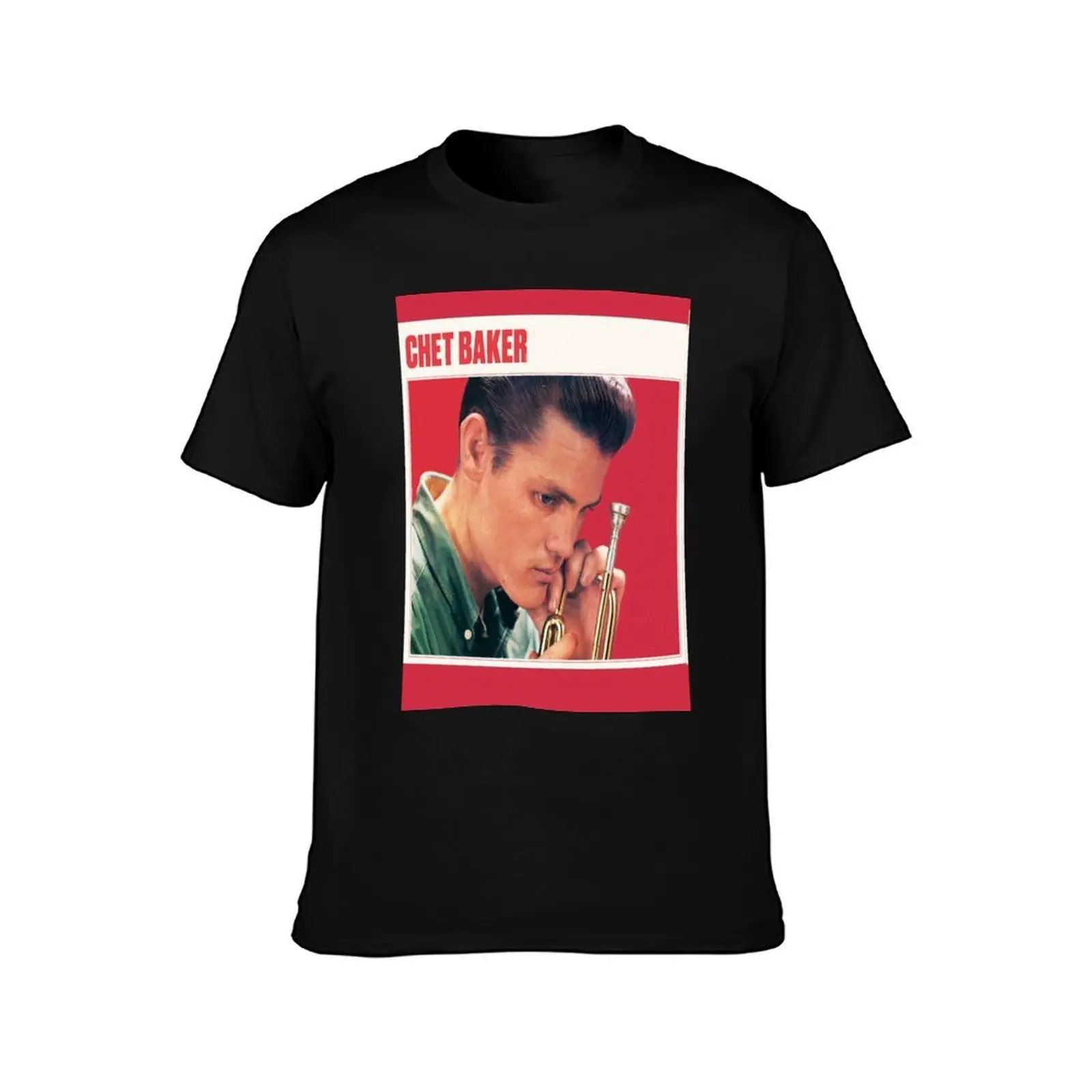 Chet Baker T-Shirt, Summer Casual Cotton Tee, Oversized Streetwear Tops, Vintage Graphic Print, Loose Fit Short Sleeve