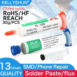 30g Factory Solder Paste Low Temperature Lead-free Syringe smd Welding Paste Flux For Soldering Led Sn42Bi58 138℃ SMD Repair