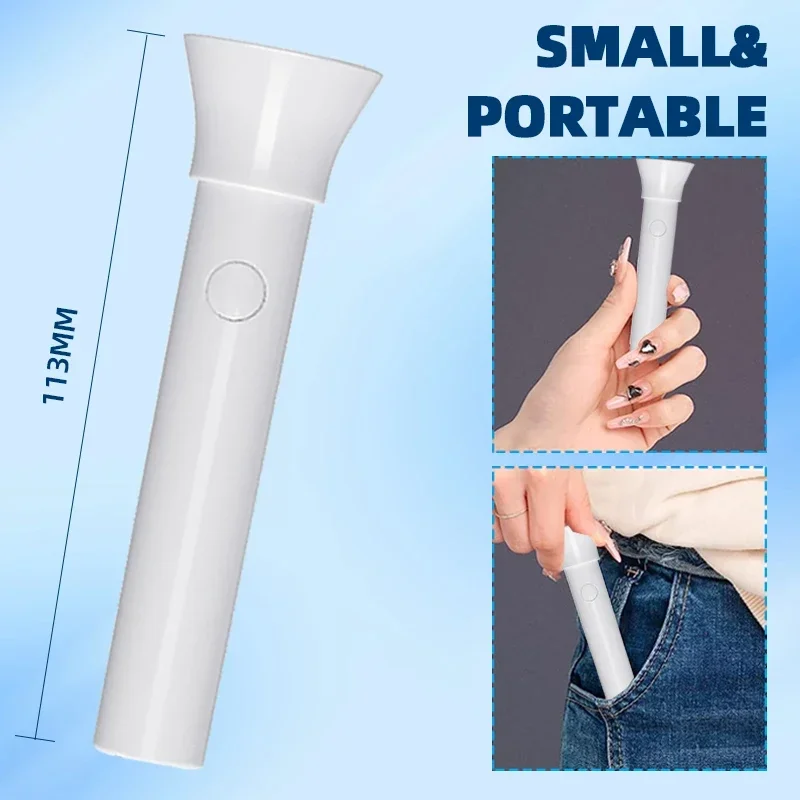 Draadloze draagbare mini-nageldrogerlamp UV LED-nagellicht voor het uitharden van alle nagelgel USB oplaadbare nagelkunsttool Thuisreizen Gebruik
