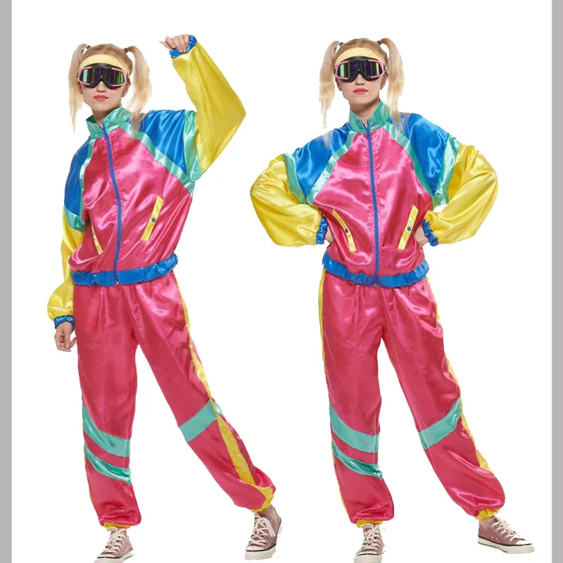 

2025 Новый женский костюм на Хэллоуин для пар в стиле ретро 70-х годов, диско-хиппи, танцевальный пар, винтажный китайский производитель