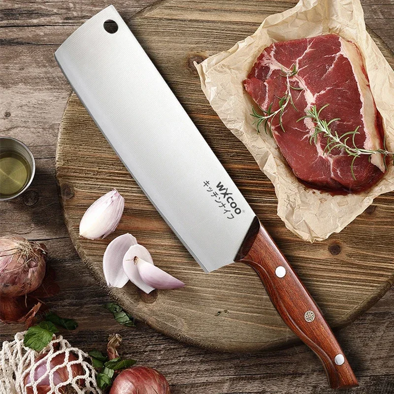 มีดเชฟมืออาชีพ 5Cr15Mov สแตนเลสปลาผลไม้มีด Butcher Meat Slice Cleaver มีดครัวของขวัญกล่อง