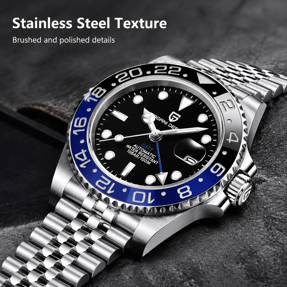 PAGANI DESIGN 2026 New 40MM Luxury Men GMT Watch Luminous Hands & Markers Sapphire Glass Men Automatic Mechanical Watch for Men