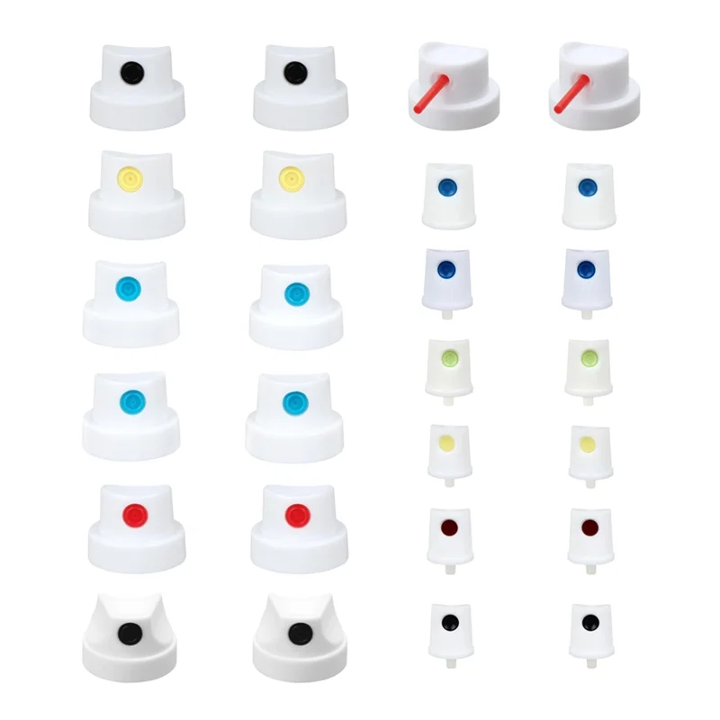 

A88E-Spraypaint Nozzle Caps Set 26 Universal Replacement Tips For DIY Projects - High-Efficiency Paint Saver & Handle Attachment