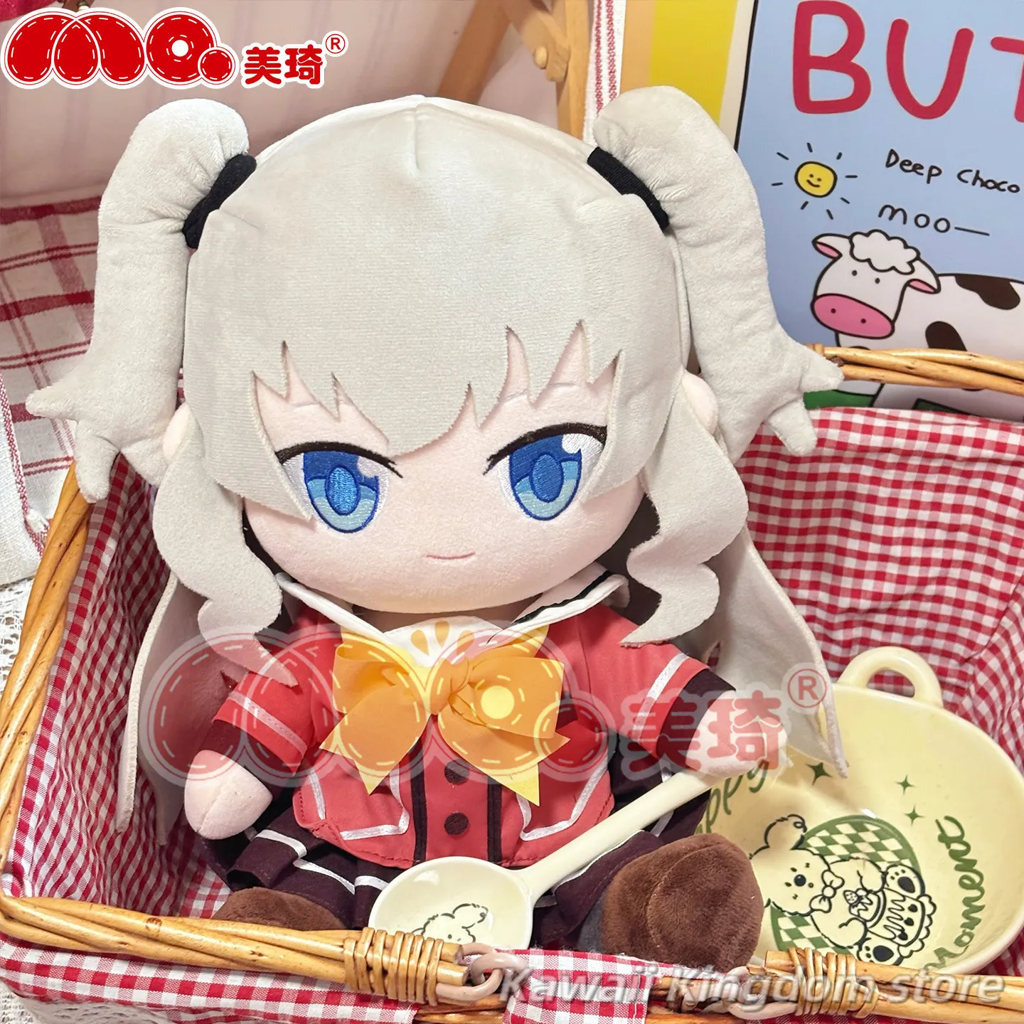 

Игровая плюшевая подушка-игрушка Шарлотта Нао Томори 30 см, аниме-персонаж в сидячей позе, подарок на день рождения для девочки