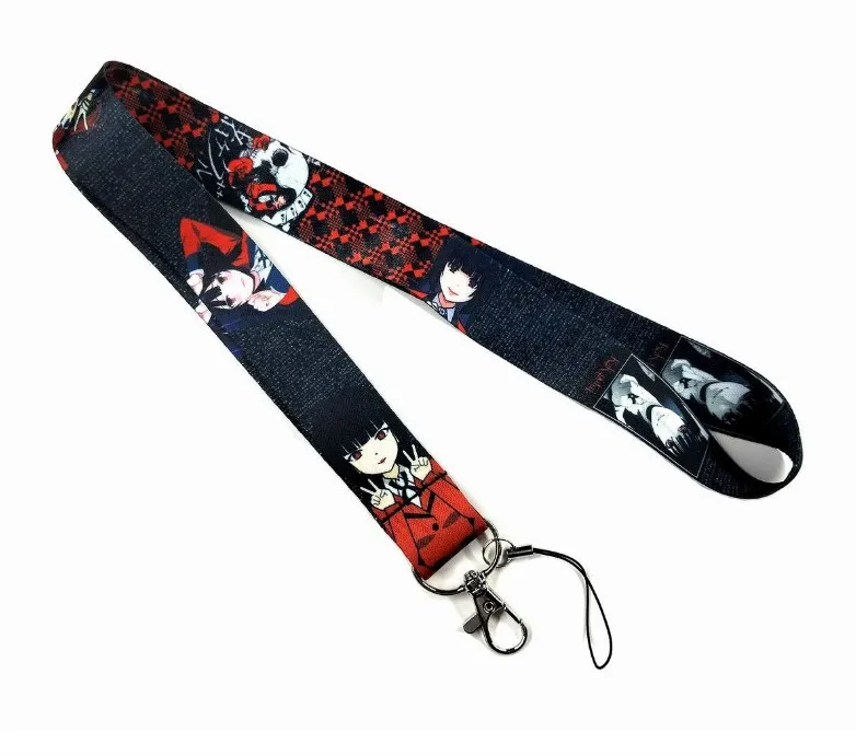 New 20pcs Cartoon Anime KAKEGURUI Key Lanyard ID Badge Holders Animal Phone Neck Straps with Keyring Phone Accessorie H-36