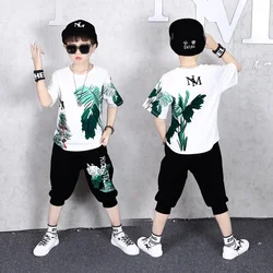 Kids Clothes Boys Summer Sets Cotton T-shirt + Pants Casual Sport Suit for Boys Teenage Child Clothing Outfits 6 8 9 10 12 Years