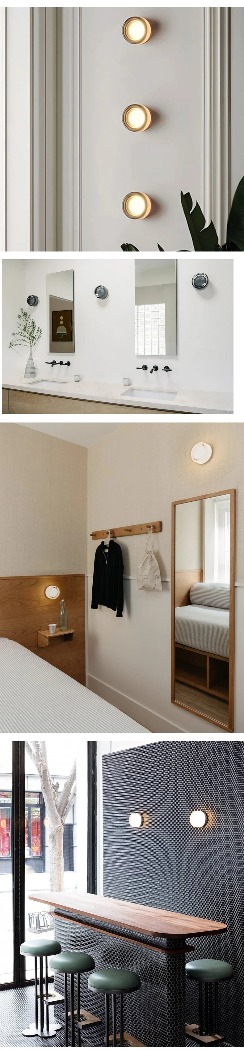 Modern Round Glass Wall Lamps LED Acrylic Corridor Aisle Lamp Minimalist Home Decor Living Room Porch Bedroom Bedside Wall Light