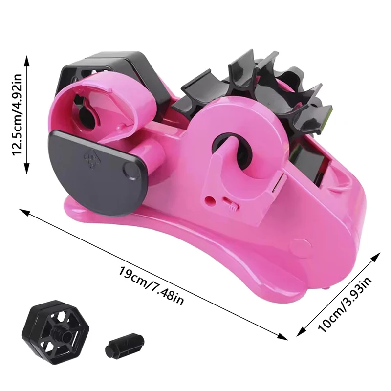 Dispensador de cinta semiautomático, dispensador de cinta térmica reutilizable de corte multirollo con compartimento para cinta de transferencia térmica