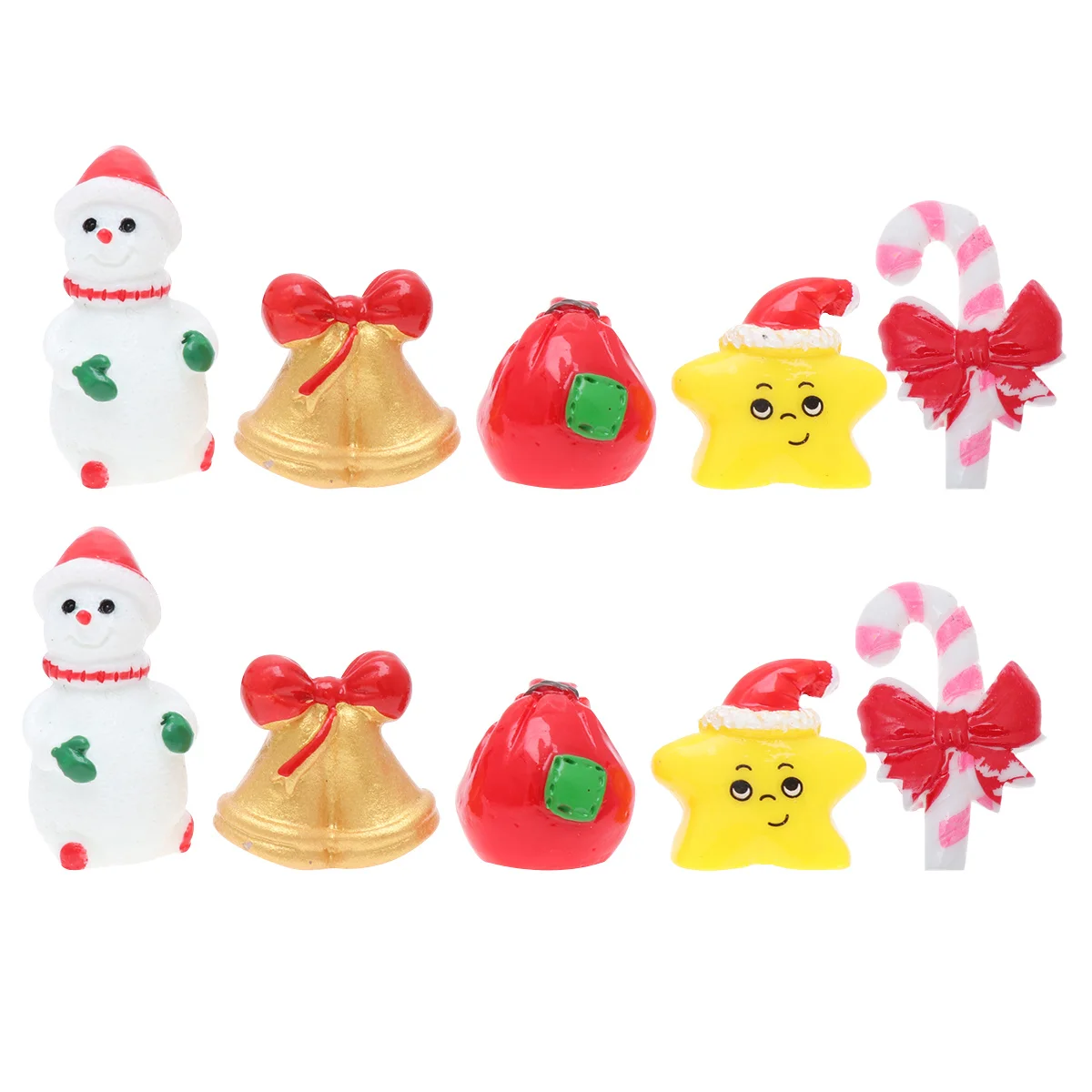 

20Pcs Christmas Resin Ornaments Durable Mini Garden Decor for Micro Landscape Plants Long-Lasting Resin Accessories