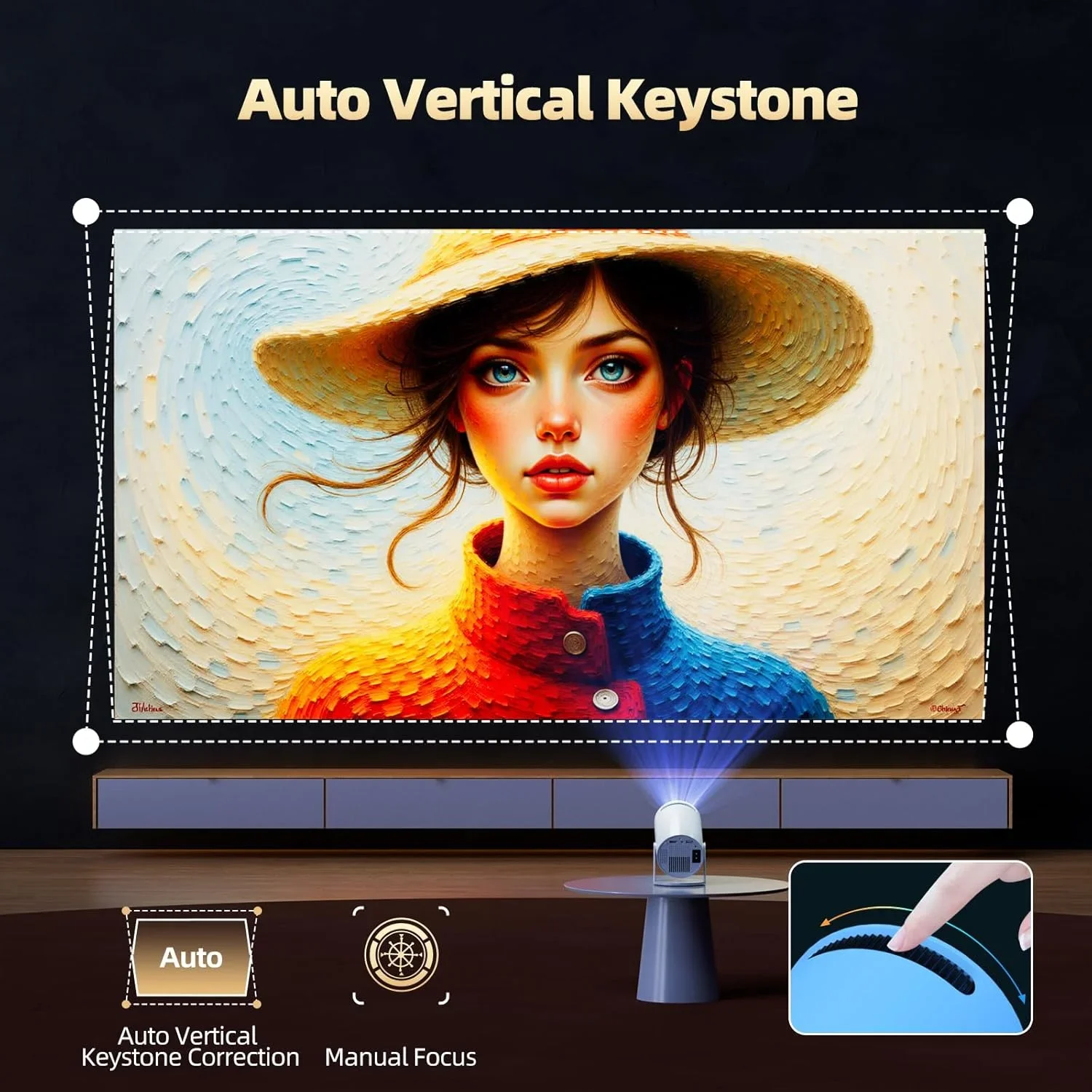 جهاز عرض KaiAqua 4K Wifi6 الجديد HDMI 260 ANSI Dual WIFI Allwinner H713 BT5.0 1280*720P سينما منزلية خارجية محمولة FY300 Pro