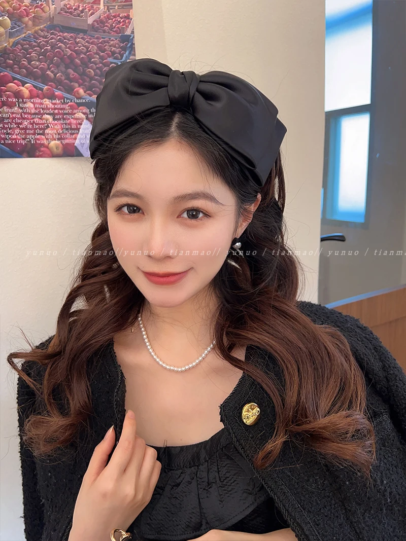 1PC Elegant Bow Bezel Hairband Korean Retro Headband Vintage Hoop for Girls Woman Party Headwear Accessories