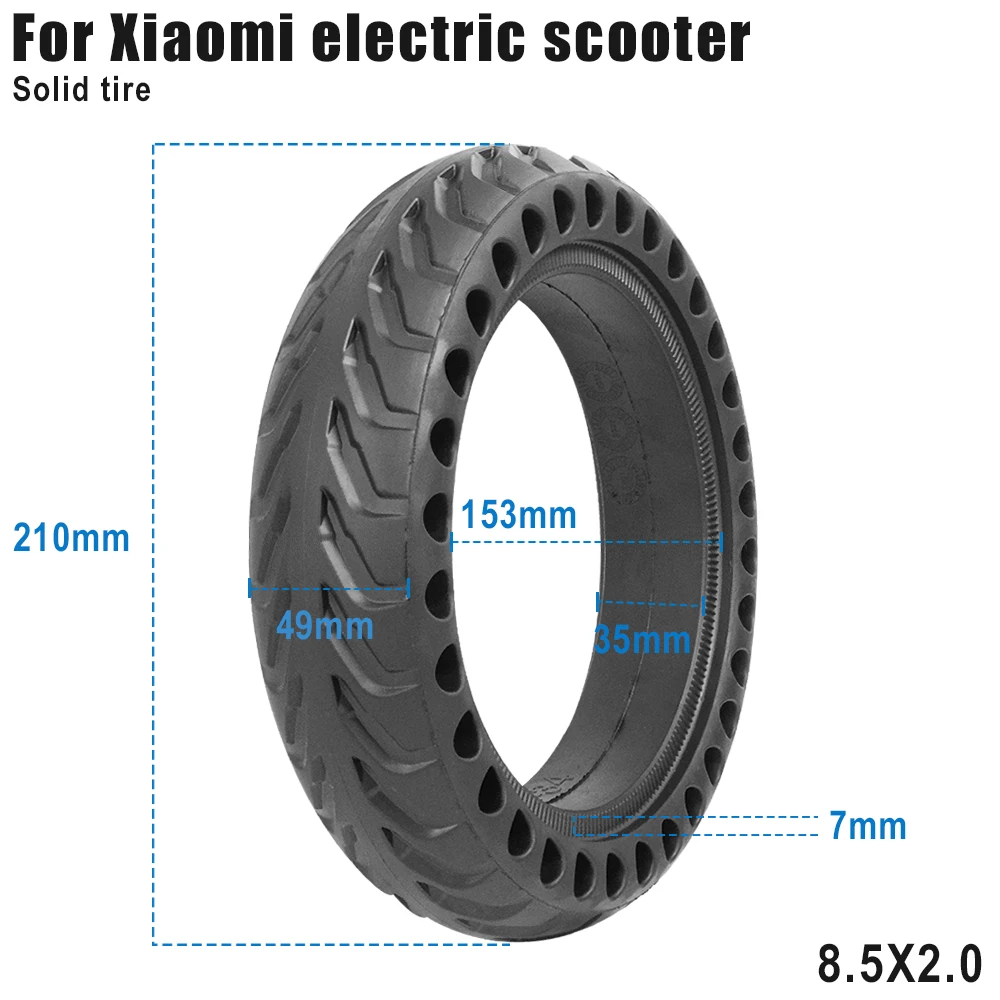 Für Xiaomi M365 Pro 1S Pro 2 Elektroroller 8,5 Zoll Verschiedene Vollgummireifen Offroad-Rad 8,5\" Schlauchreifen Außenreifen Reparaturteil – Detail 12