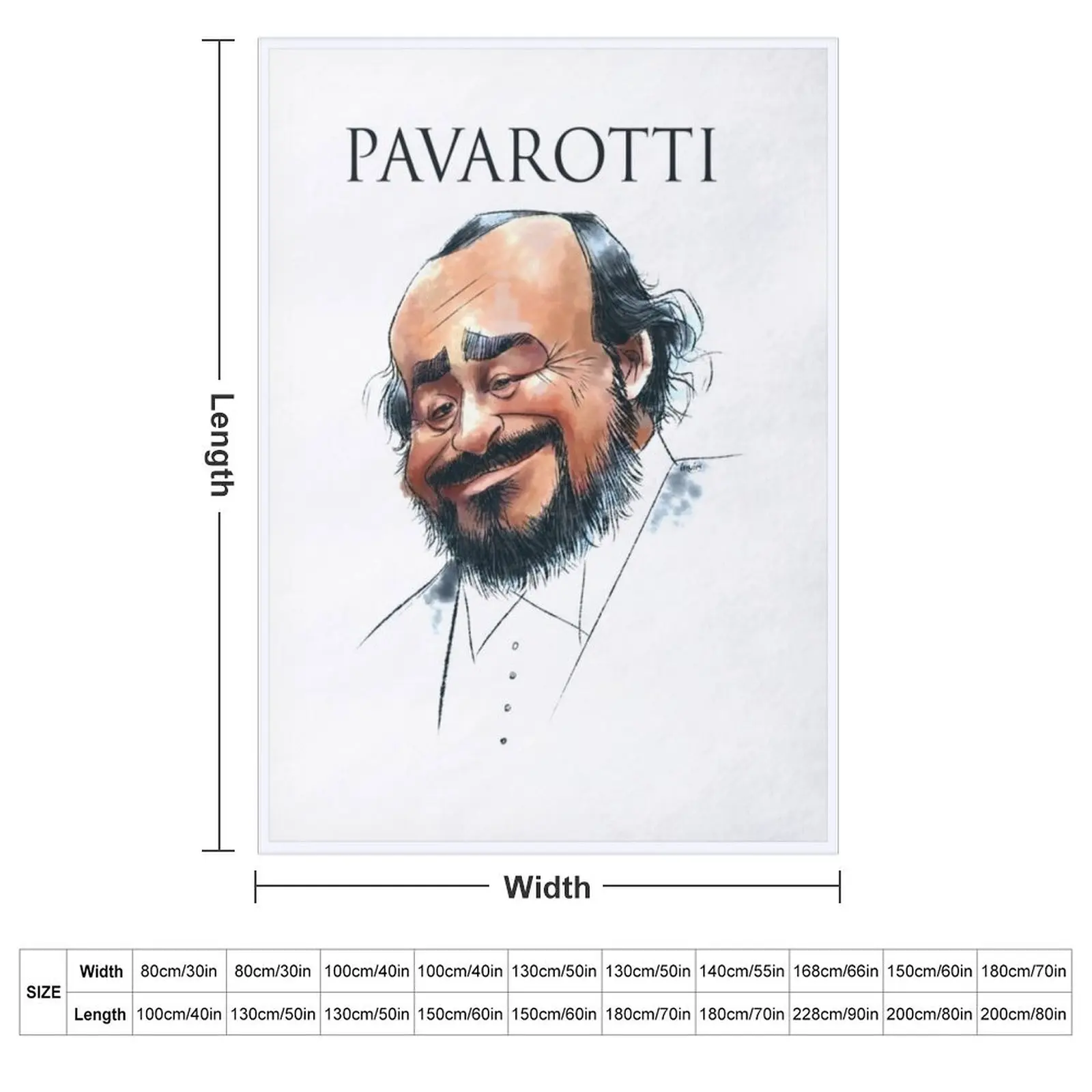 Opera Tenor Pavarotti Throw Blanket Decorative Sofas Summer Baby Blankets