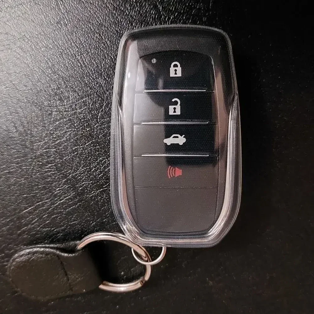 Black Transparent Key Fob Case Cover For Toyota For Sienna For Venza For Car Key Case Modification Accessories