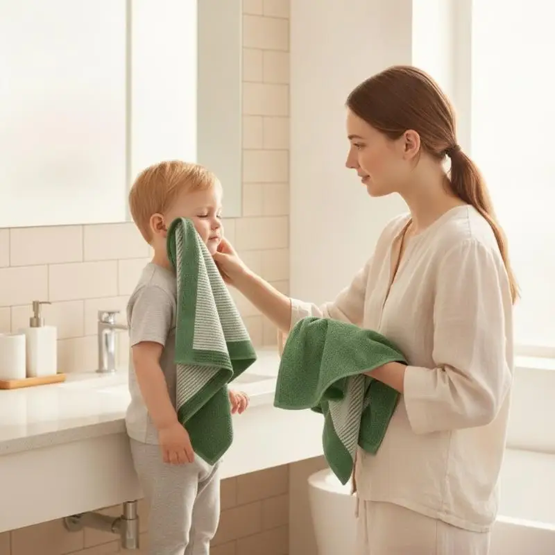 Handkerchief Small Quick Drying Towel Odor Free Non Shedding High Water Absorption For Face And Hand Wiping