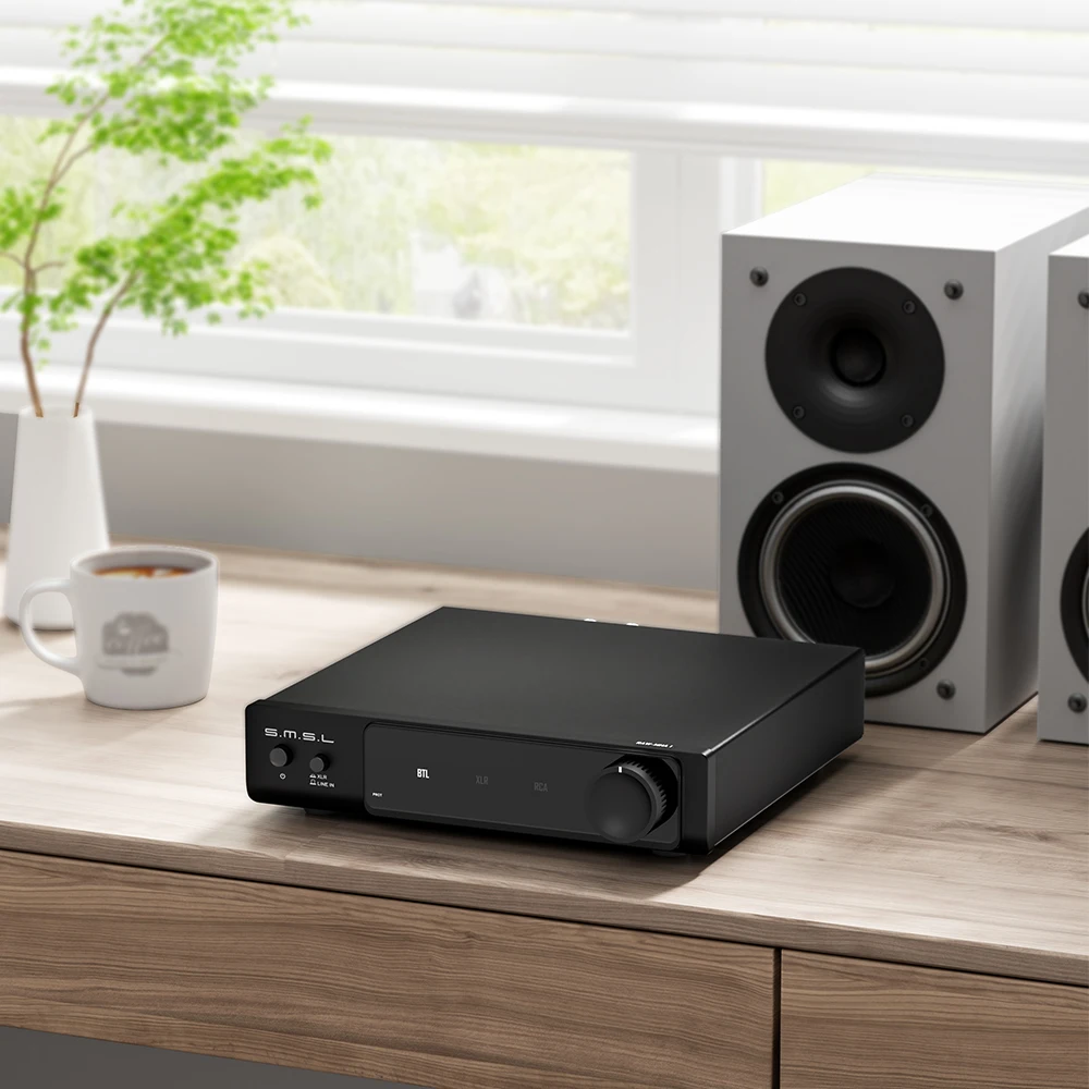 SMSL RAW-MHA1 HIFI Professional Digital High Power Amplifier MHA1 2.1-channel Power AMP view 2
