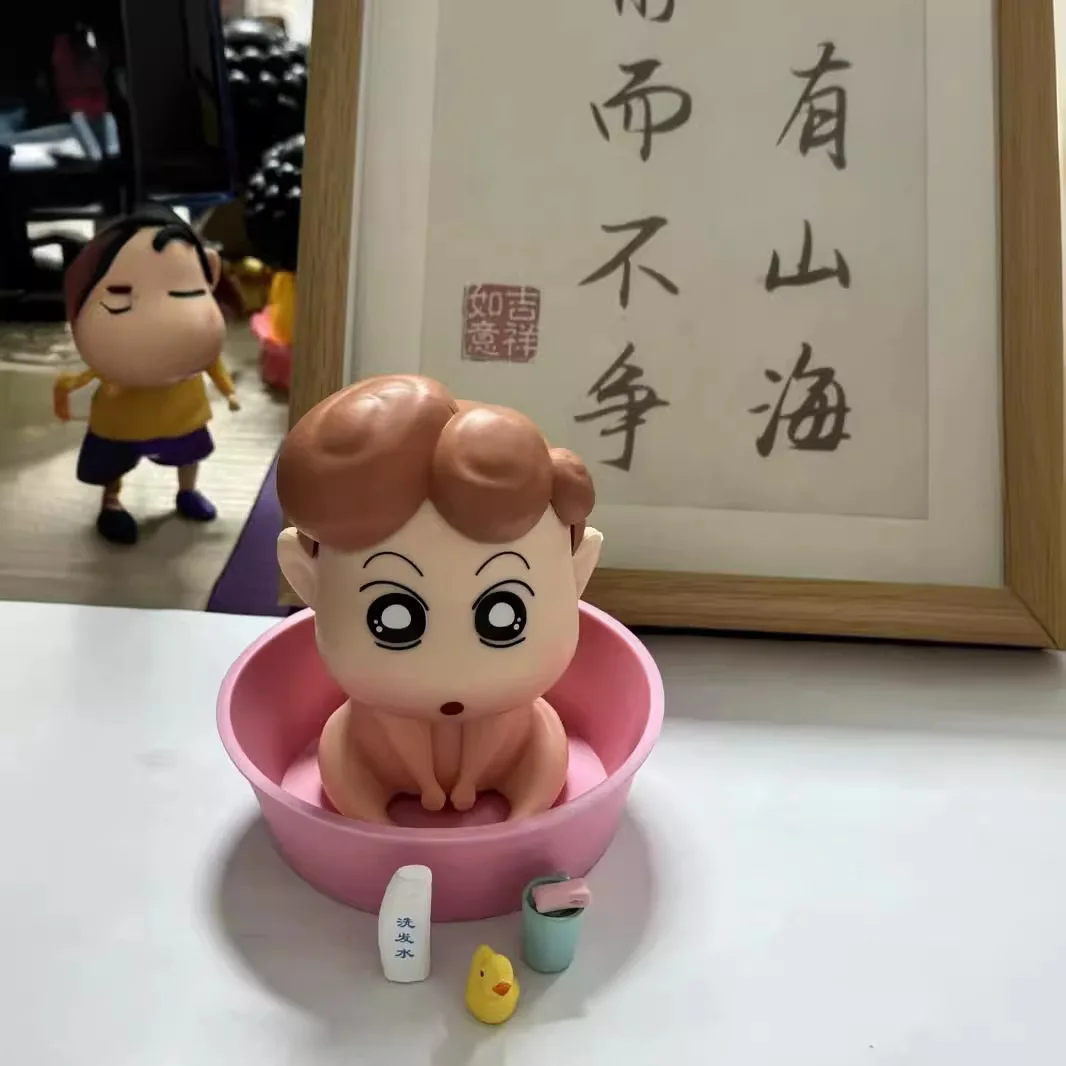 Anime Crayon Shin-chan Himawari Q Version nimm ein Bad Actionfigur PVC Modell Spielzeug Puppe Schreibtisch Dekor Sammlergeschenke