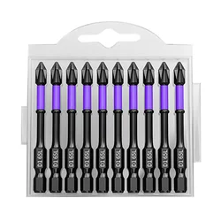 Juego de destornilladores cruzados PH2, herramientas de destornillador antideslizantes, cabeza de lote magnética, dureza de impacto, 25/50/65/70cm, 10/20 piezas