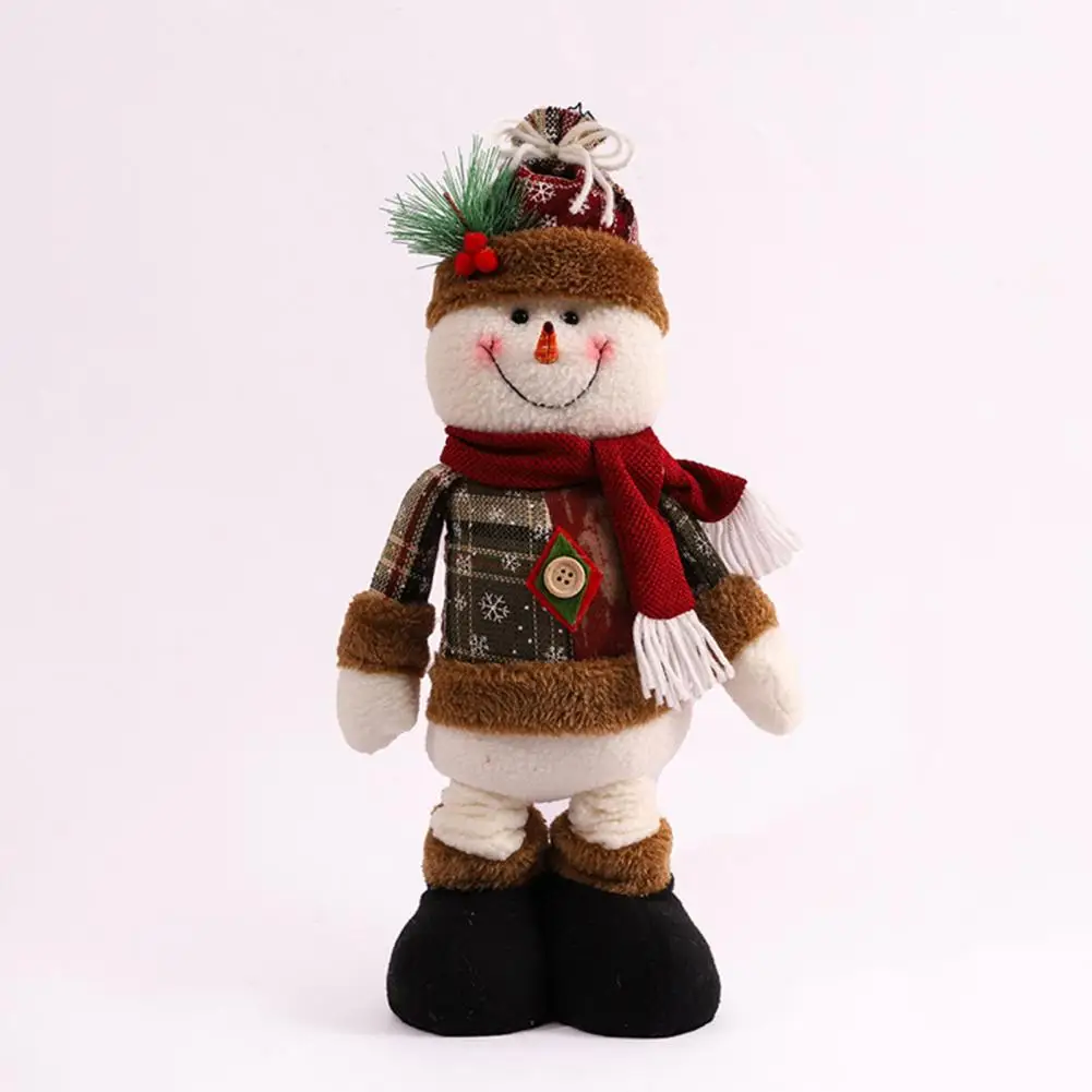 Christmas Doll for Decoration Handmade Christmas Doll Ornaments for Tree Room Decoration 25.2 Inch Tall Santa Reindeer Snowman