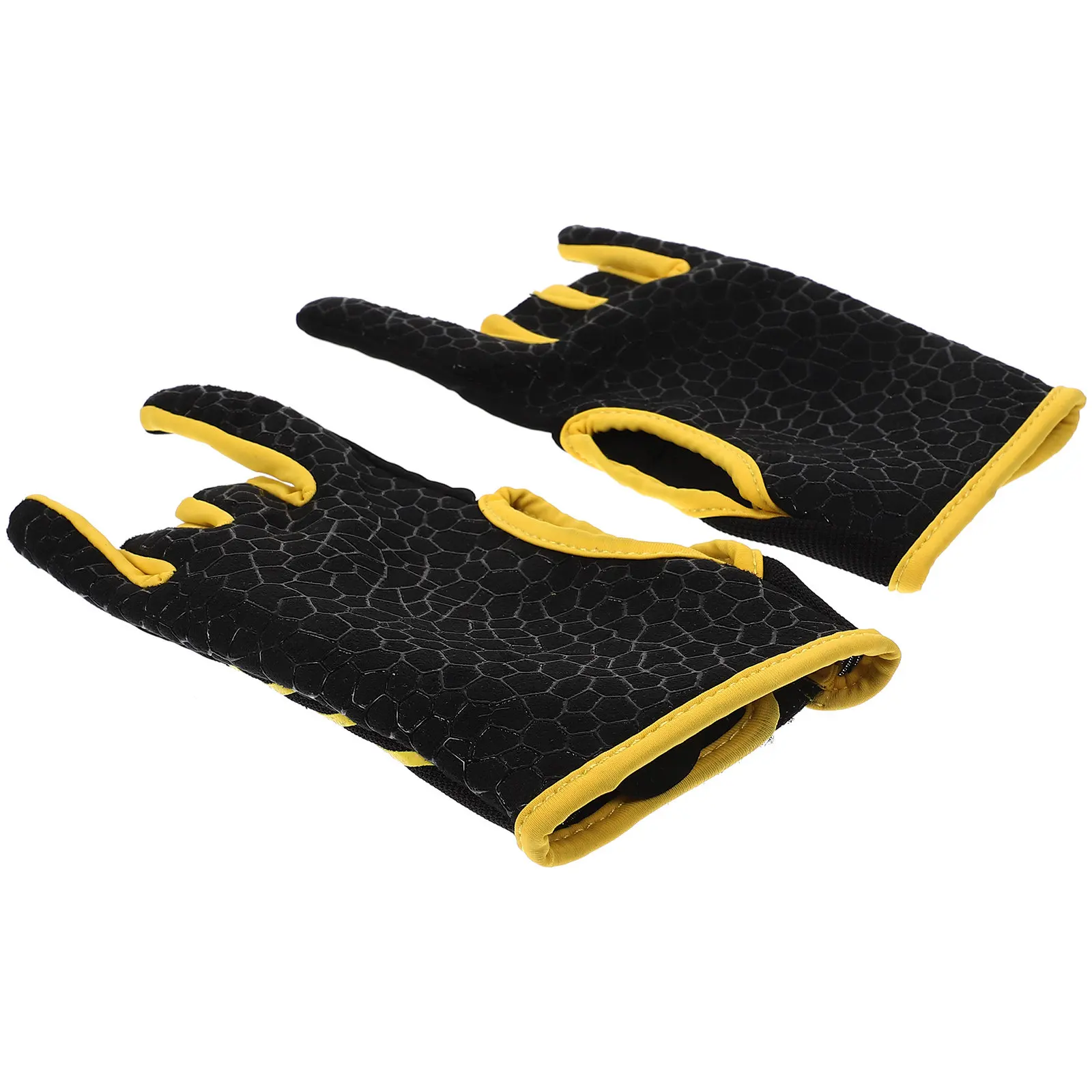 

1 Pair Silicone Anti-Slip Bowling Gloves Professional Elastic Breathable Sports Gloves Palm Fit Size S M Yellow