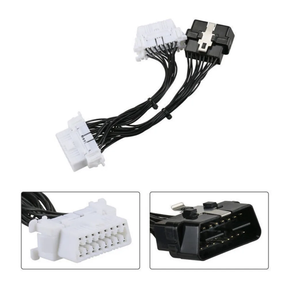 16 Pin Car OBD2 Splitter Extension Cable OBD 15cm One Male To Two Extension Cable High Speed Transmission 2 Female Port