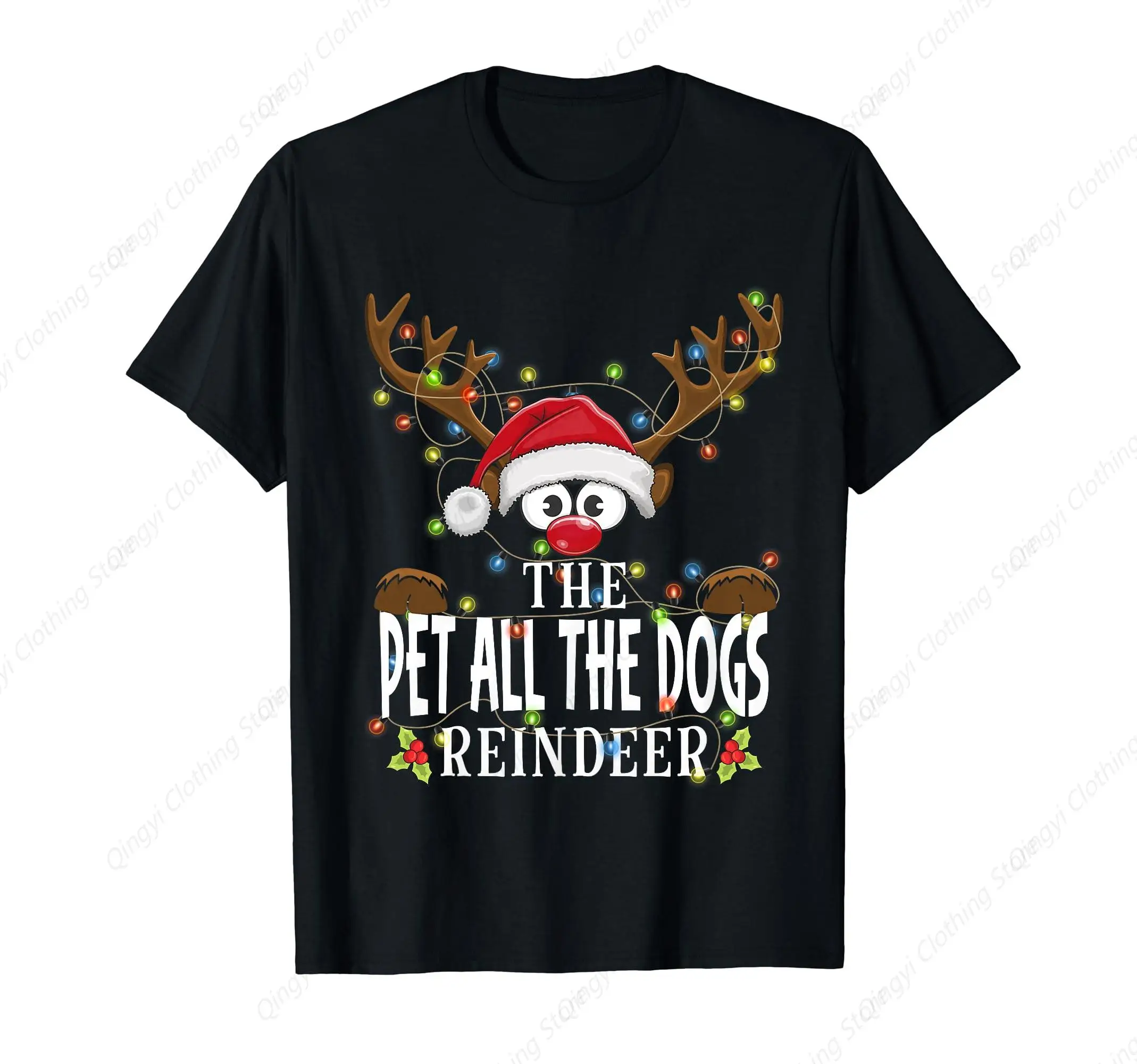 

Matching Christmas The Pet All The Dogs Reindeer Pajama T-Shirt