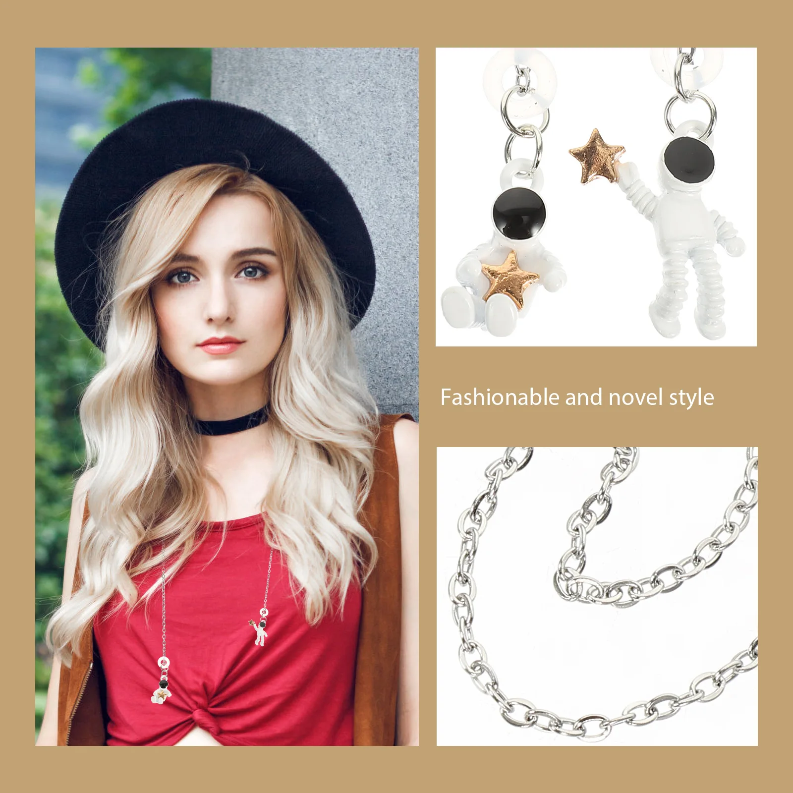 

Anti-Lost Earphone Chain Chic Premium Wireless Earphone Hanging Chain Lightweight Portable for Sports Travel Daily Use Earpiece