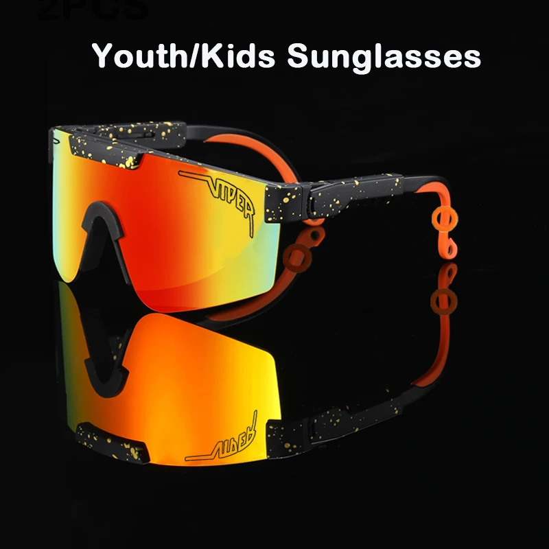 Youth Pit Viper Cycling Sunglasses Boys Girls Sports Glasses Outdoor Fishing Goggles MTB Bike Bicycle Eyewear UV400