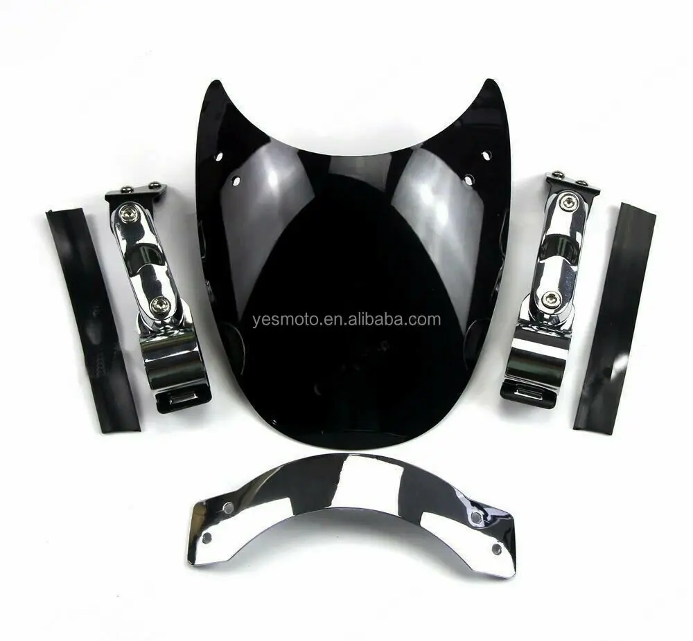

Motorcycle Front ABS Black Smoke Windshield Windscreen for Kawasaki VN800 VN900 VN1500 Vulcan