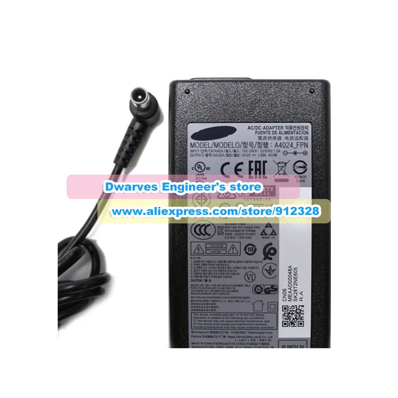 Yeni Orijinal 24 V 1.66A Soundbar AC Adaptörü A4024 FPN SAMSUNG HW K450 HW-H750 HW-N450 HW-K650 HW-K550 HW-J550 HW-Q60R HW-M450