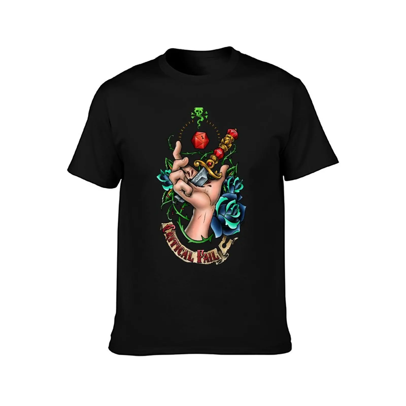Critical Fail T-Shirt Basic Casual Wear Short Sleeve Top T-Shirt