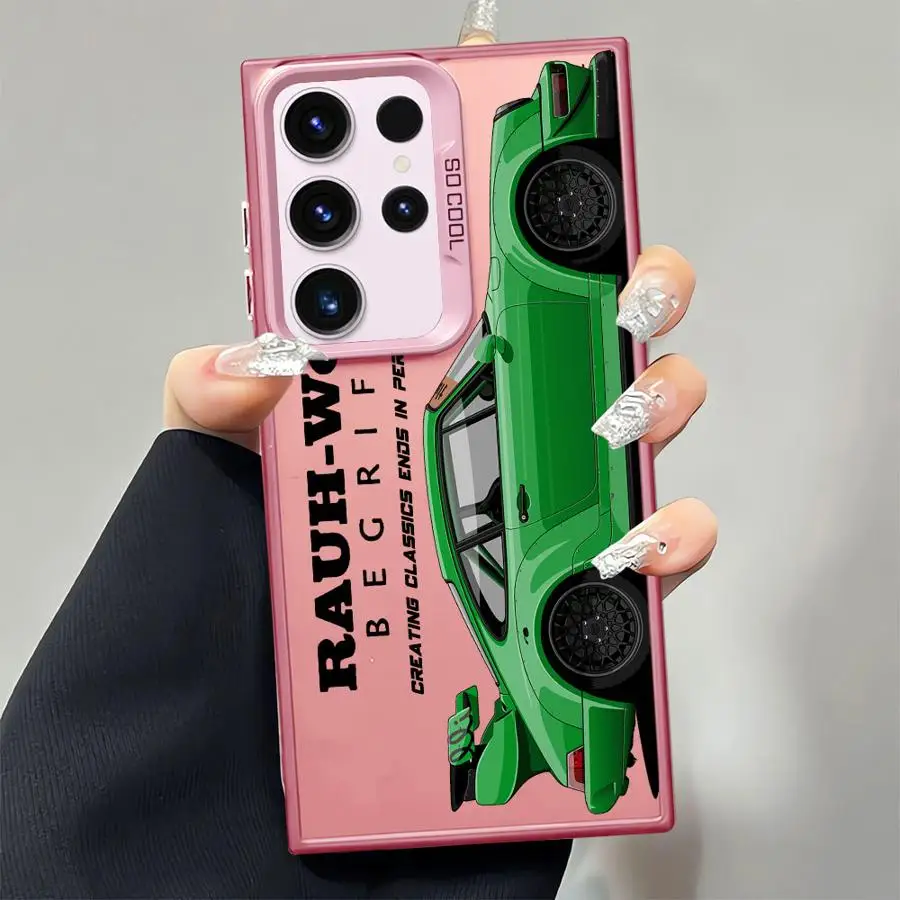 Casing Ponsel Mobil Drift JDM Jepang untuk Samsung Galaxy S21 S25Plus S24Ultra S22 Ultra S23 S20 FE Note 20 Ultra S24 FE S25 Lembut