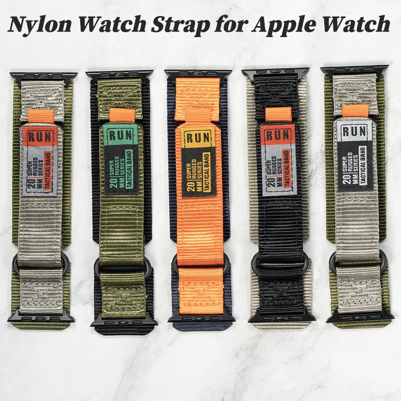 Nylon-Armband für Apple Watch Band Ultra 49mm 46mm 45mm 44 42mm Sport-Armband für iWatch Series 11 10 9 8 7 6 SE 5 4 Uhrenarmband
