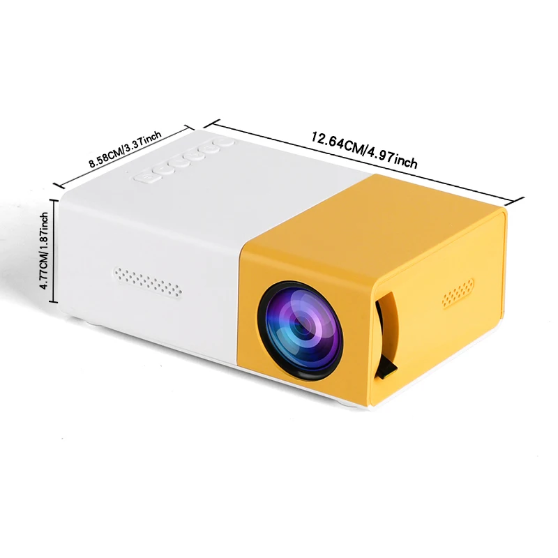 Yg300 Draagbare High-Definition Mobiele Telefoon Projector, Compatibel Met Usb, Hdmi, Power Oplaadbare Schat, Thuis Projector