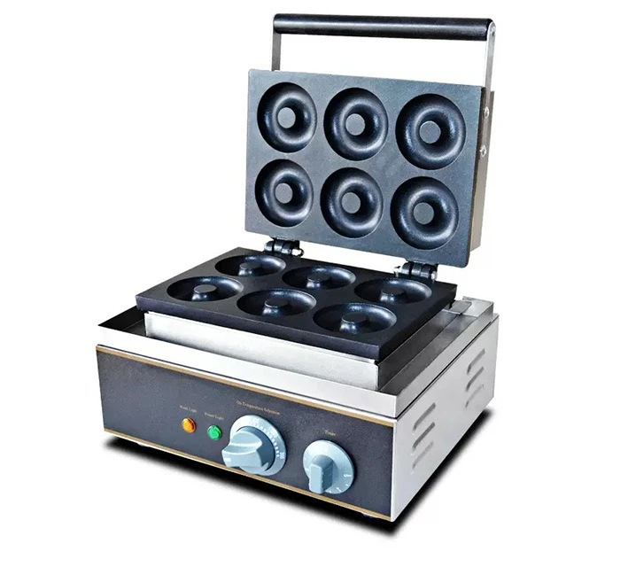 6-grid donut machine, electric heating commercial, entrepreneurial stall, scone machine, non-stick and easy to clean