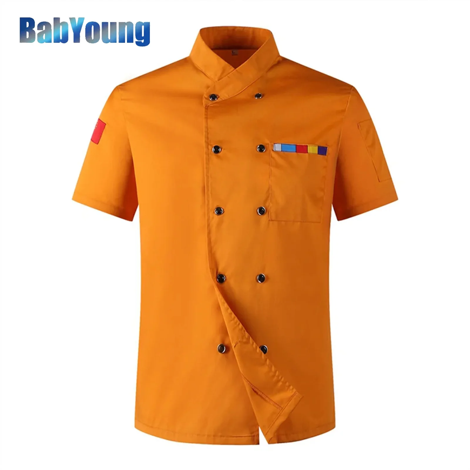 Chaqueta de Chef de 5 colores, uniforme de Chef de Hotel, ropa de trabajo transpirable de malla de manga corta, Catering, restaurante, cocina, panadería, nuevo, venta al por mayor