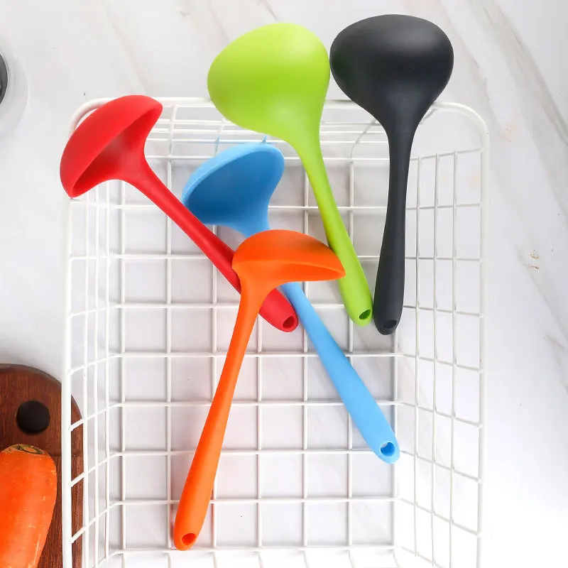 20cm Kitchen Supplies Silicone Soup Spoon High Temperature Resistant Pot Spoon Cooking Spoon Non stick Pot Special  Soup Spoon