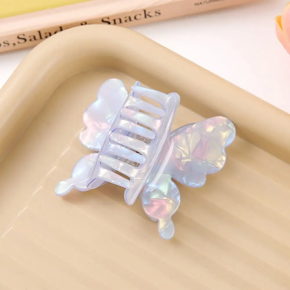 Acetic Acid Acetate Butterfly Hair Claw Korean Style Colorful Gradient Hair Clip Headdress Grab Clip Large Shark Clip Wedding