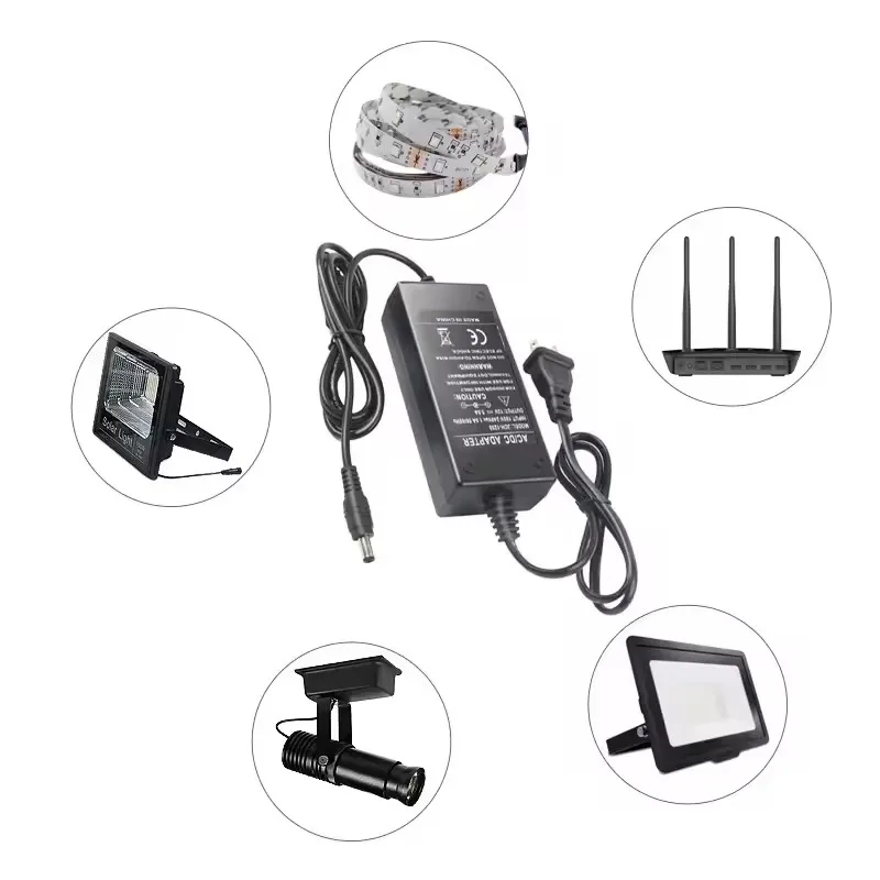 تيار مستمر 12 فولت موائم مصدر تيار 2A 3A 4A 5A 6A 8A شاحن عالمي LED محول الطاقة محول الإضاءة لشريط LED الخفيف