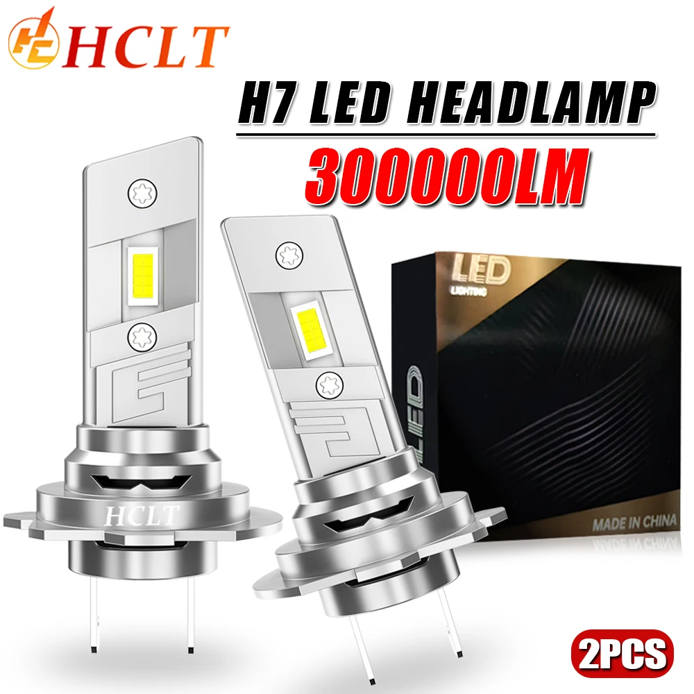 

Новые светодиодные лампы H7 Plug and Play для фар, 300000 лм, 500 Вт, высокая мощность, CANBUS, беспроводные, с вентилятором, 6000K, 1:1 аналог галогенных ламп