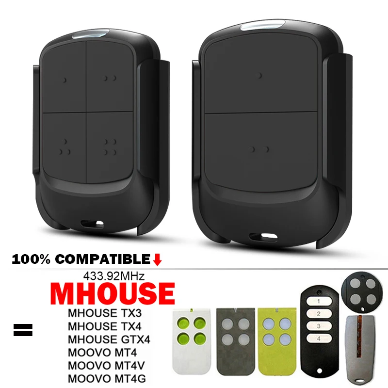 

MHOUSE / MOOVO пульт дистанционного управления гаражом / воротами дубликатор клон MHOUSE GTX4 TX3 TX4 GTX4C MOOVO MT4 MT4V MT4G 433.92MHz
