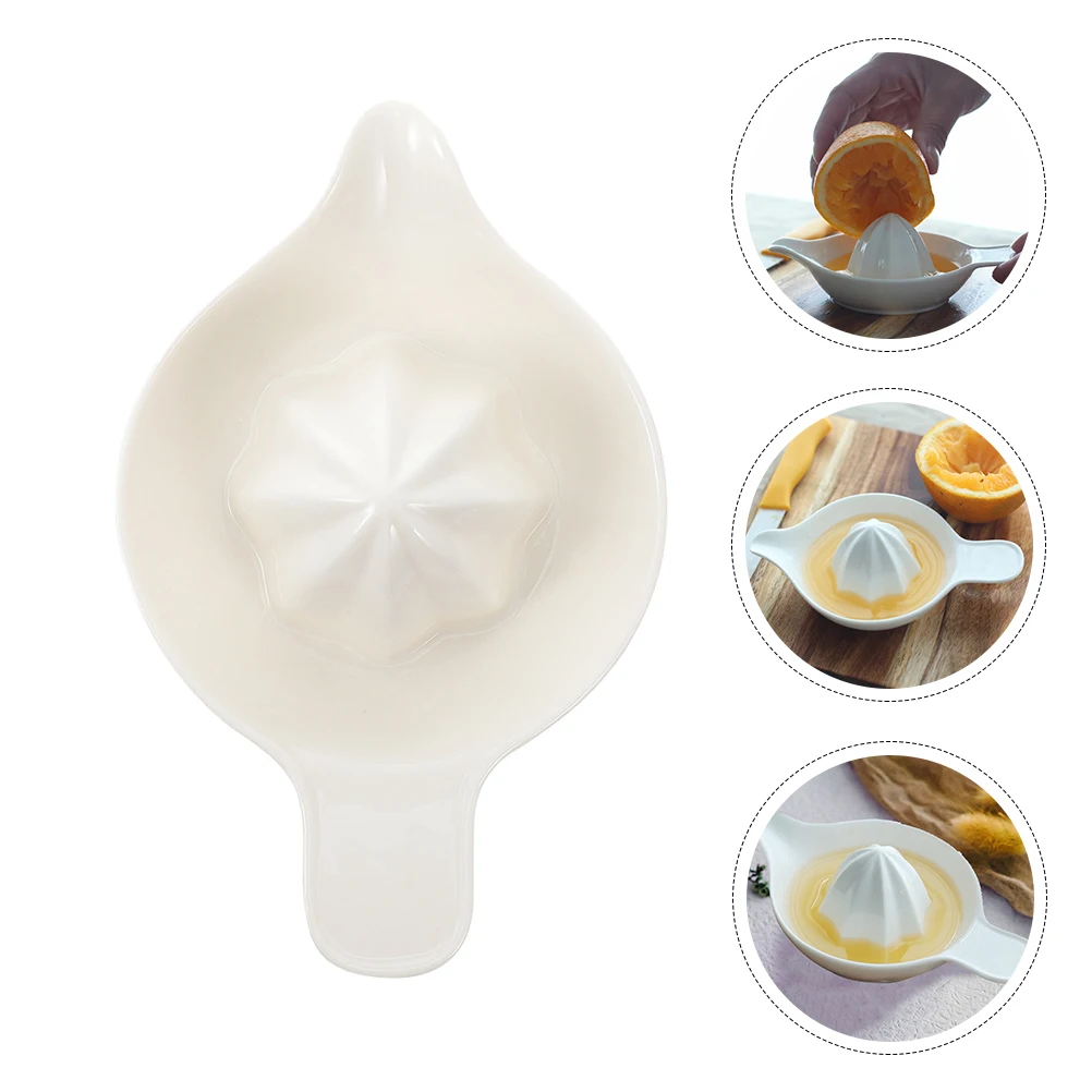 

Amosfun Manual Orange Juicer Ceramic Citrus Squeezer Lightweight Hand Press for Home Juice Shops