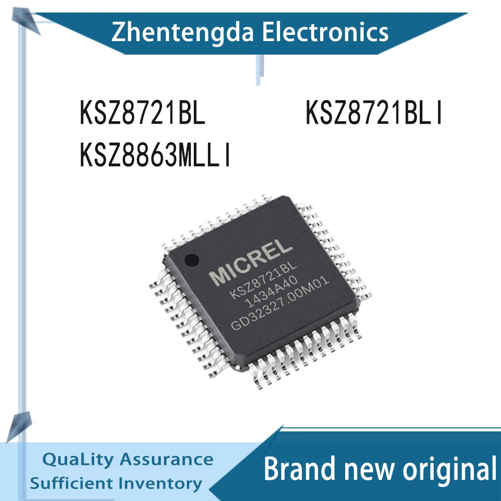 KSZ8721 KSZ8863 KSZ8721BL KSZ8721BLI KSZ8863MLLI IC Chipset LQFP-48