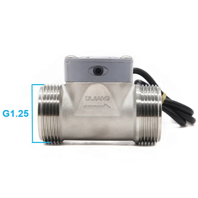 

ZJSUS-DN32 Stainless Steel Flowmeter Turbine Rotor Flow Sensor DC24V NPN Pulse Flow Meter 1.75MPA Liquids Flow Sensor
